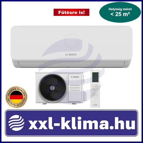 Bosch Climate 3200i 2,6 kW Klíma Szett Fűtésre is! -20°C-ig SCOP 4,2 SEER 7,0
