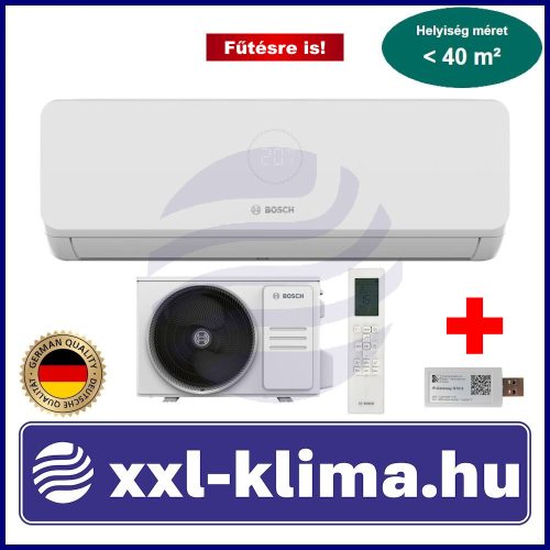 Bosch Climate 3200i 3,5 kW Klíma Szett Fűtésre is! -20°C-ig SCOP 4,2 SEER 7,0  WI-FI ajándék