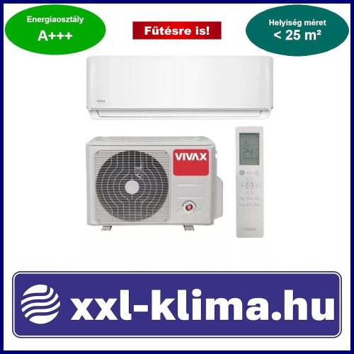 VIVAX R+ Design ACP-09CH25AERI+ R32 2,6 kW Klíma Szett Fűtésre is -25°C-ig