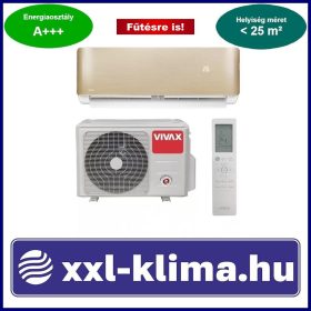   VIVAX R+ Design ACP-09CH25AERI+ R32 GOLD 2,6 kW Klíma Szett Fűtésre is -25°C-ig