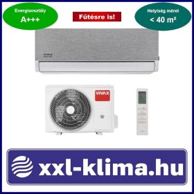   VIVAX H+ Design ACP-12CH35AEHI+ R32 SILVER 3,5 kW Klíma Szett Fűtésre is -25°C-ig