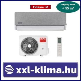   VIVAX H+ Design ACP-18CH50AEHI+ R32 SILVER 5,3 kW Klíma Szett Fűtésre is -25°C-ig