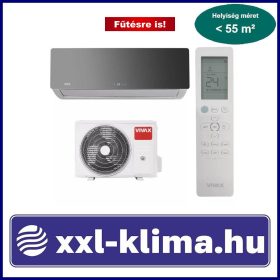  VIVAX R+ Design ACP-18CH50AERI+ R32 SILVER MIRROR 5,3 kW Klíma Szett Fűtésre is -25°C-ig
