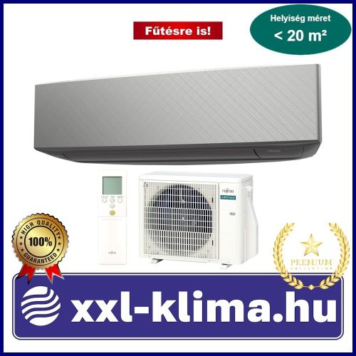 Fujitsu Design KE ASEG07KETF-B/AOEG07KETA 2,0 kW Klíma Szett Fekete Fűtésre is 