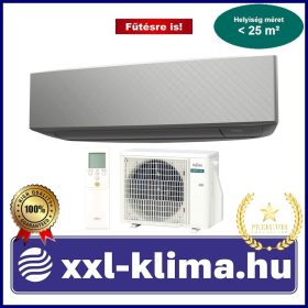   Fujitsu Design KE ASEG09KETF-B/AOEG09KETA 2,5 kW Klíma Szett Fekete Fűtésre is 