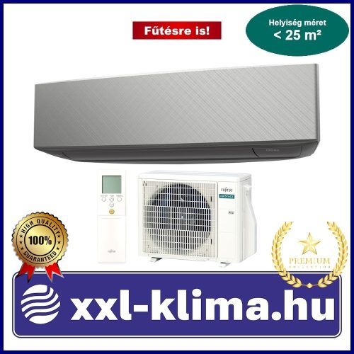 Fujitsu Design KE ASEG09KETF-B/AOEG09KETA 2,5 kW Klíma Szett Fekete Fűtésre is 