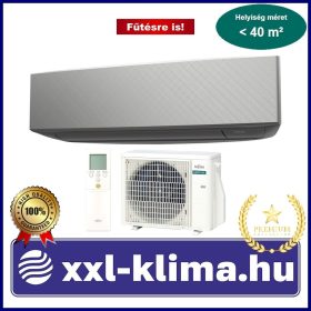   Fujitsu Design KE ASEG12KETF-B/AOEG12KETA 3,4 kW Klíma Szett Fekete Fűtésre is 