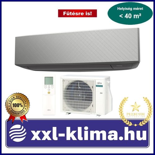 Fujitsu Design KE ASEG14KETF-B/AOEG14KETA 4,2 kW Klíma Szett Fekete Fűtésre is 