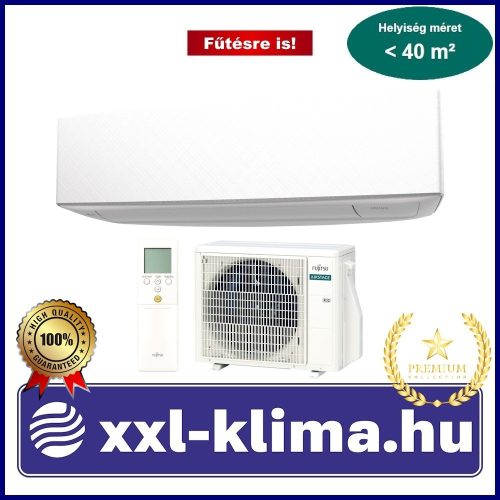 Fujitsu Design KE ASEG14KETF/AOEG14KETA 4,2 kW Klíma Szett Fehér Fűtésre is 