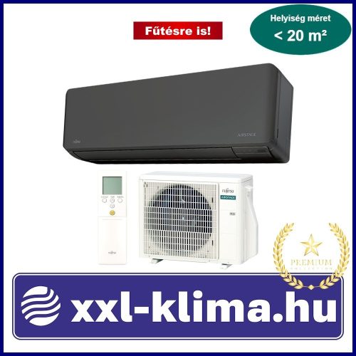 Fujitsu Standard KM ASEH07KMCG-B/AOEH07KMCG 2,0 kW Klíma Szett Fekete   Fűtésre is 