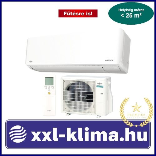 Fujitsu Standard KM ASEH09KMCG/AOEH09KMCG 2,5 kW Klíma Szett Fehér   Fűtésre is 