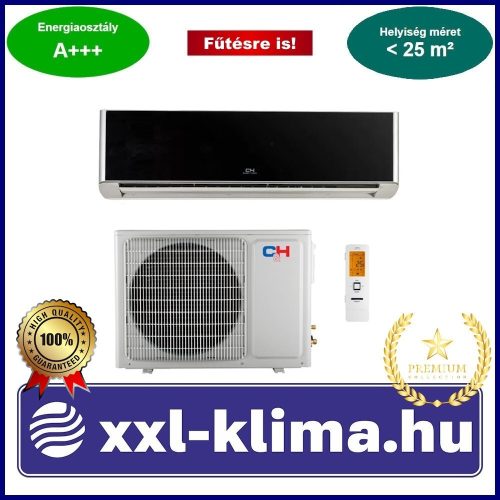 Cooper&Hunter SUPREME CONTINENTAL CH-S09FTXAL2 2.7 kW Klíma - fekete Fűtésre opt. SCOP 6,0 SEER 9,0 DH