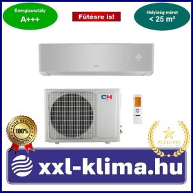   Cooper&Hunter SUPREME CONTINENTAL CH-S09FTXAL2 2.7 kW Klíma - ezüst Fűtésre opt. SCOP 6,0 SEER 9,0 DH