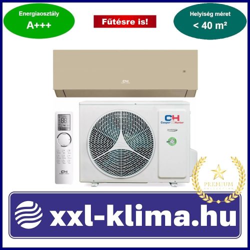 Cooper&Hunter  MAJESTY CH-S12FTXAM 3.51 kW Klíma - arany Fűtésre is SCOP 4,6 SEER 7,2