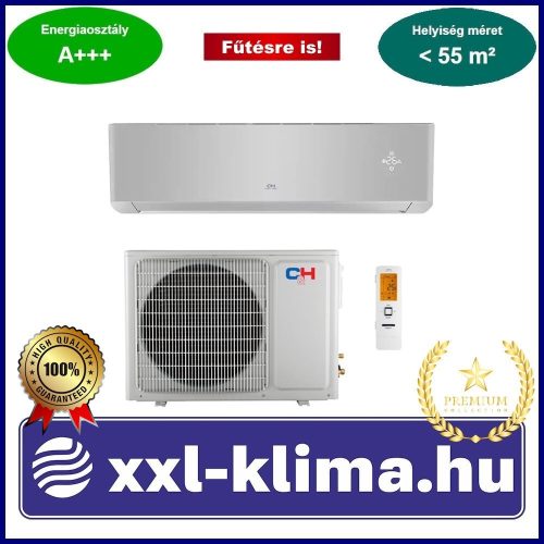 Cooper&Hunter SUPREME CONTINENTAL CH-S18FTXAL2 5.3 kW Klíma - ezüst Fűtésre opt. SCOP 5,7 SEER 7,6 DH