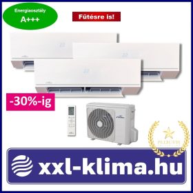   FISHER FS3MIF-274AE3 Multi triál 7,9 kW, / 3db FISHER FSAIF-CP-91AE3 beltéri egység 2,72 kW,  WIFI  Fűtésre is!