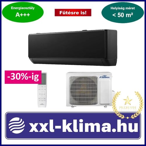 Fisher Black FSAIF-BL-181FE3 FSOAIF-BL-181FE3 5,1kW Klíma Szett Fűtésre is SCOP 4,6 SEER 8,5