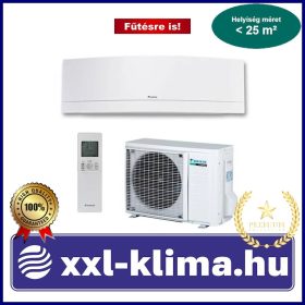   Daikin Emura FTXJ20AW9/S9/B9 + RXJ20A9 2,0 kW Klíma Szett fehér Fűtésre optimalizált 