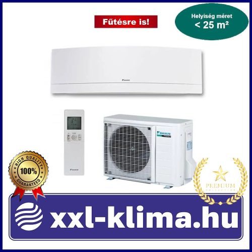 Daikin Emura FTXJ20AW9/S9/B9 + RXJ20A9 2,0 kW Klíma Szett fehér Fűtésre optimalizált 