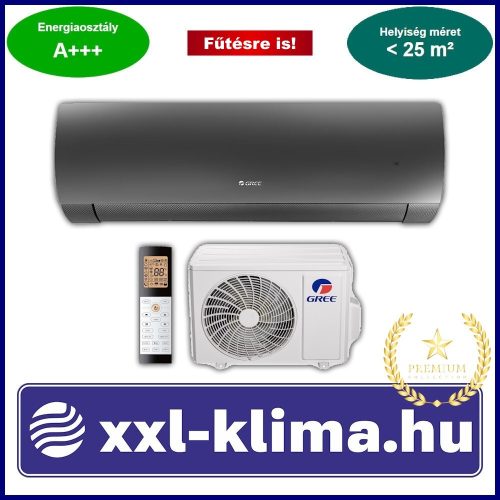 Gree Dark Pro  2,7 kW GWH09ACCXB-K6DNA1G Klíma Szett​ Fűtésre  is 