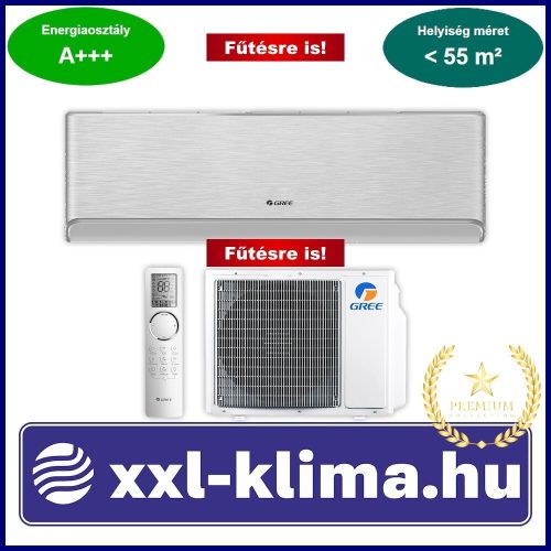 Gree Airy 5,3 kW GWH18AVDXE-K6DNA1A Klíma Szett​ Fűtésre  is SCOP 4,6 SEER 8,5