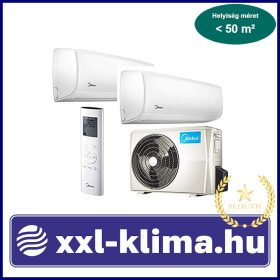   Midea Xtreme Save 4,1 kW multisplit  2 beltérivel  M2OH-14HFN8-Q / MSAGAU-09HRFNX Fűtésre  is 