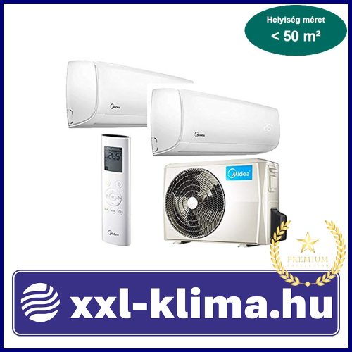 Midea Xtreme Save 4,1 kW multisplit  2 beltérivel  M2OH-14HFN8-Q / MSAGAU-09HRFNX Fűtésre  is 