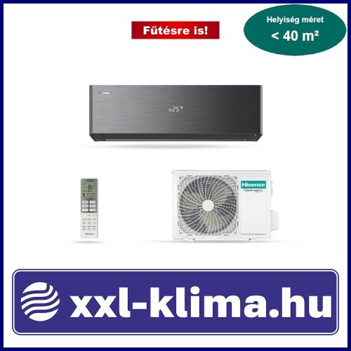 Hisense Energy Pro X QH35XV4B 3,5 kW Klíma  (fekete) - Fűtésre opt. SCOP 5,1 SEER 8,5 DH