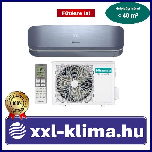 Hisense Fresh Air QJ35XJ3B 3,5 kW Klíma - Kék Fűtésre opt. SCOP 4,6 SEER 8,5 HD