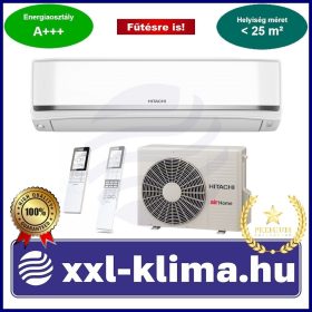 Hitachi airHome 800 2,5 kW Klíma Szett FŰTÉSRE is