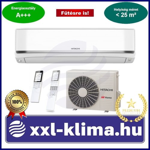 Hitachi airHome 800 2,5 kW Klíma Szett FŰTÉSRE is