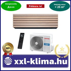   Toshiba DAISEIKAI 10 Wood RAS-B10S4KVDG-E RAS-10S4AVPG-E 2,5 kW Split Klíma Szett Fűtésre Optimalizalt -20°C