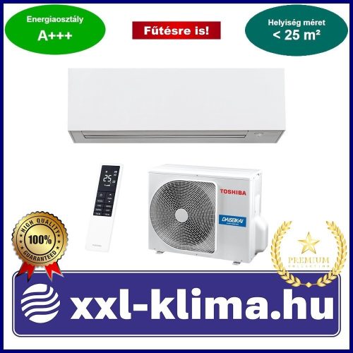 Toshiba DAISEIKAI 10 White RAS-B10S4KVPG-E RAS-10S4AVPG-E 2,5 kW Split Klíma Szett Fűtésre Optimalizalt -20°C