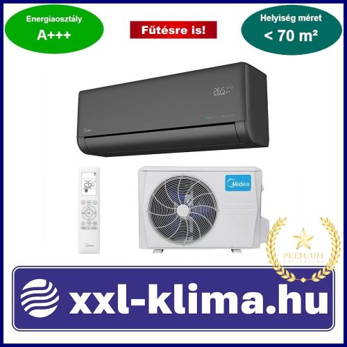 Midea Solstice AI SOL-24-BL-SP 7,1 kW Klíma Szett Fekete Fűtésre is SCOP 4,6 SEER 8,5